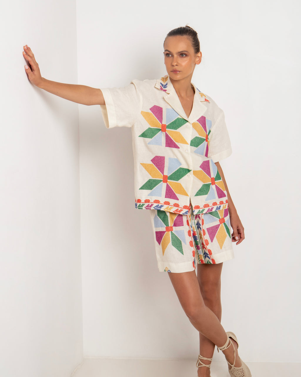 Greek Archaic Kori | shirt aelolis - natural/multi - 260027