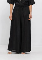 Greek Archaic Kori | Pants Loose Fit Elastic Waist Black