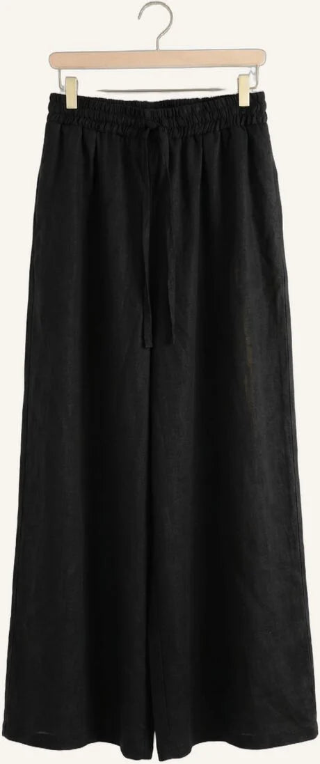 Greek Archaic Kori | Pants Loose Fit Elastic Waist Black