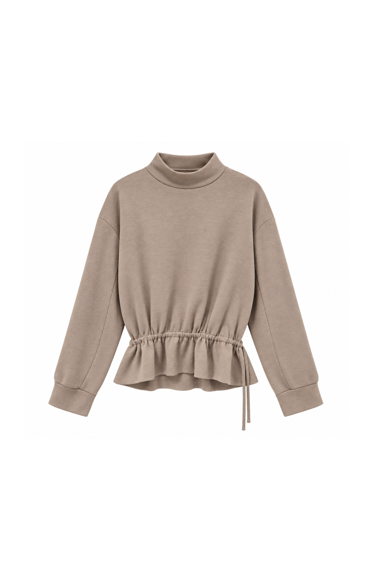 Milla | Blouse turtleneck Drawstring / Beige