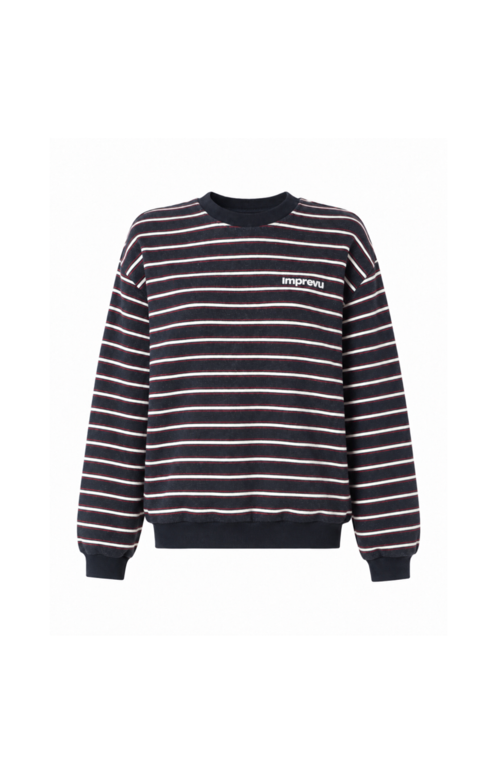 Imprevu | Sweatshirt Eddie Rayure Navy