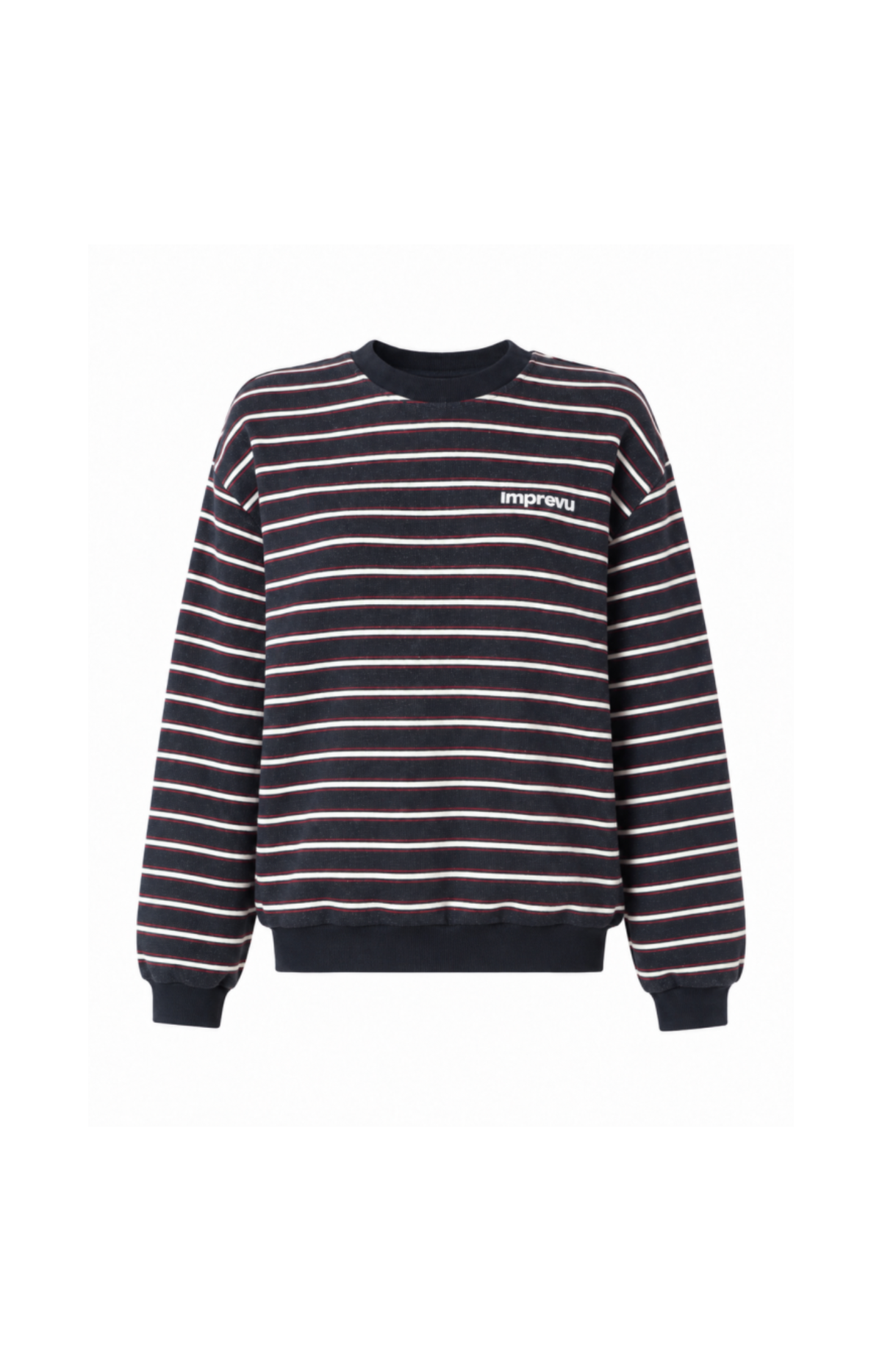Imprevu | Sweatshirt Eddie Rayure Navy