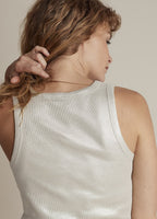 Summum Woman - Rib tanktop cotton rib -3s4873-5138 - off white