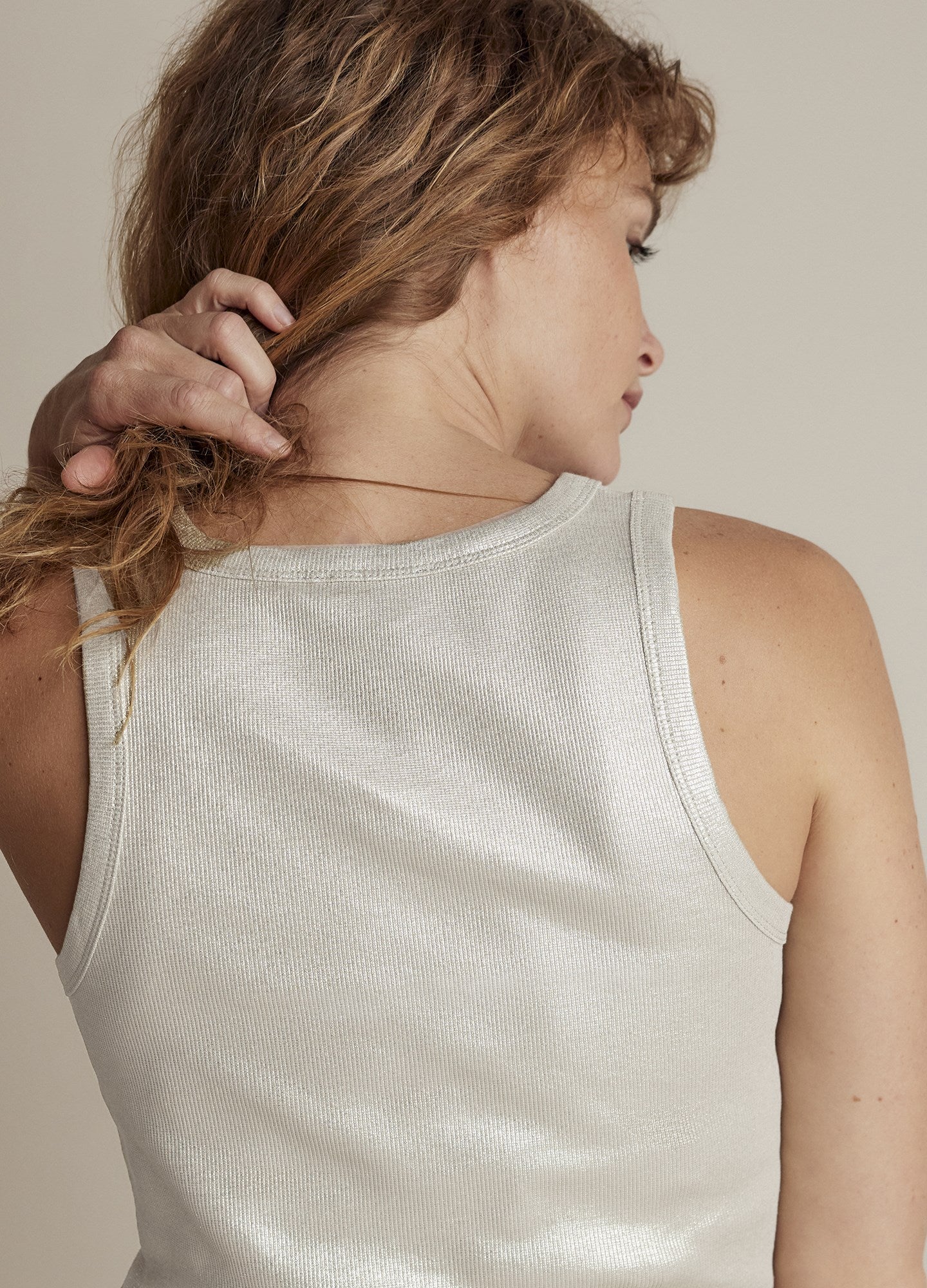 Summum Woman - Rib tanktop cotton rib -3s4873-5138 - off white