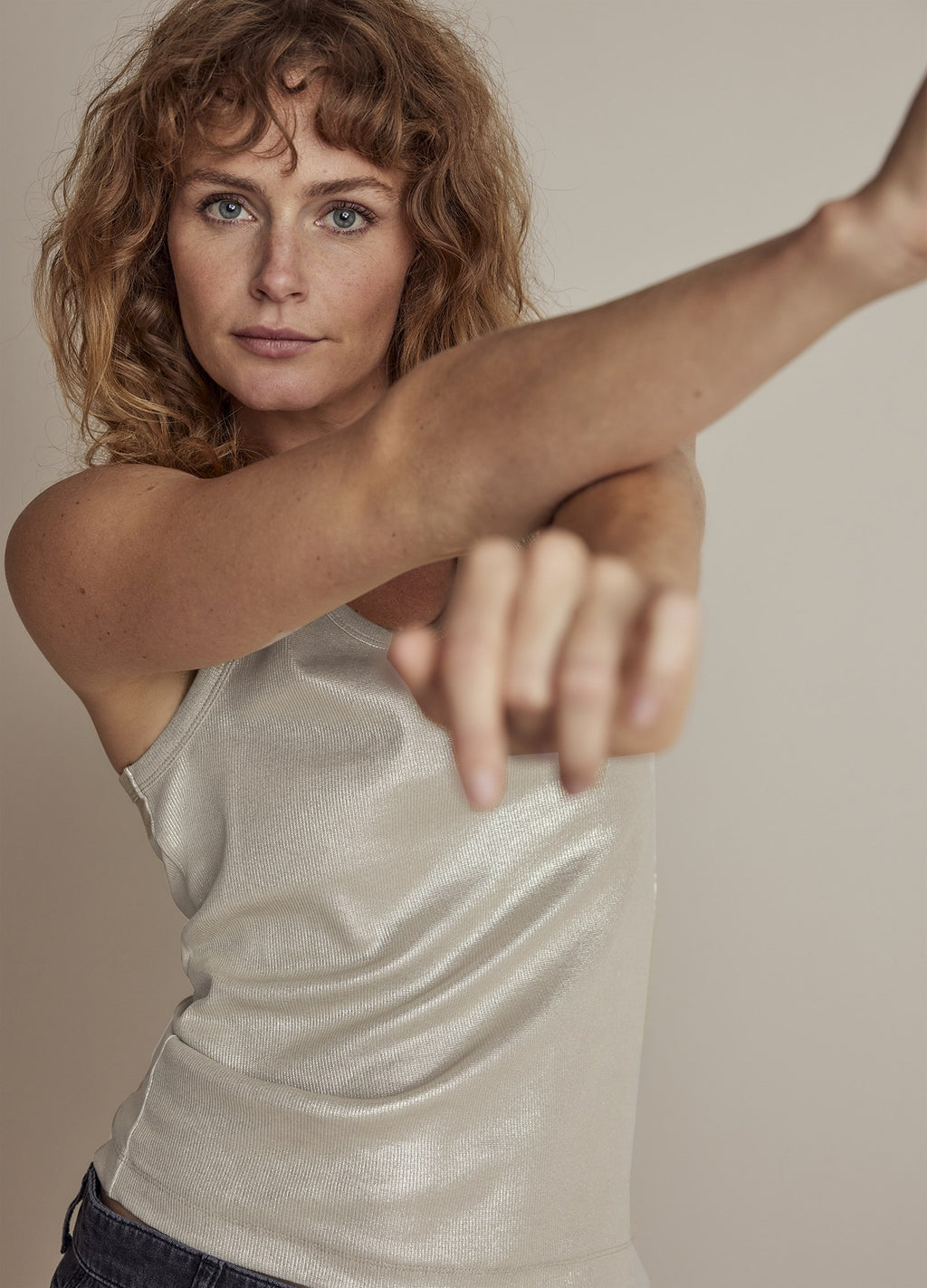 Summum Woman - Rib tanktop cotton rib -3s4873-5138 - off white