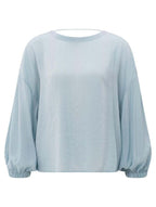 YAYA Crinkle top with low back Baby blue 01-701297-506