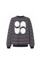 Imprevu | Sweatshirt Eddie Rayure Navy