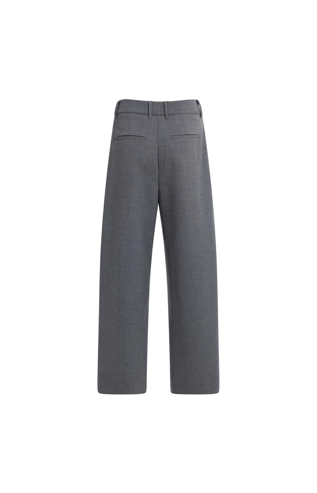 Yaya | Geweven broek met barrelpijpen en plooidetails - Medium Grey Melange