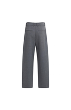 Yaya | Geweven broek met barrelpijpen en plooidetails - Medium Grey Melange