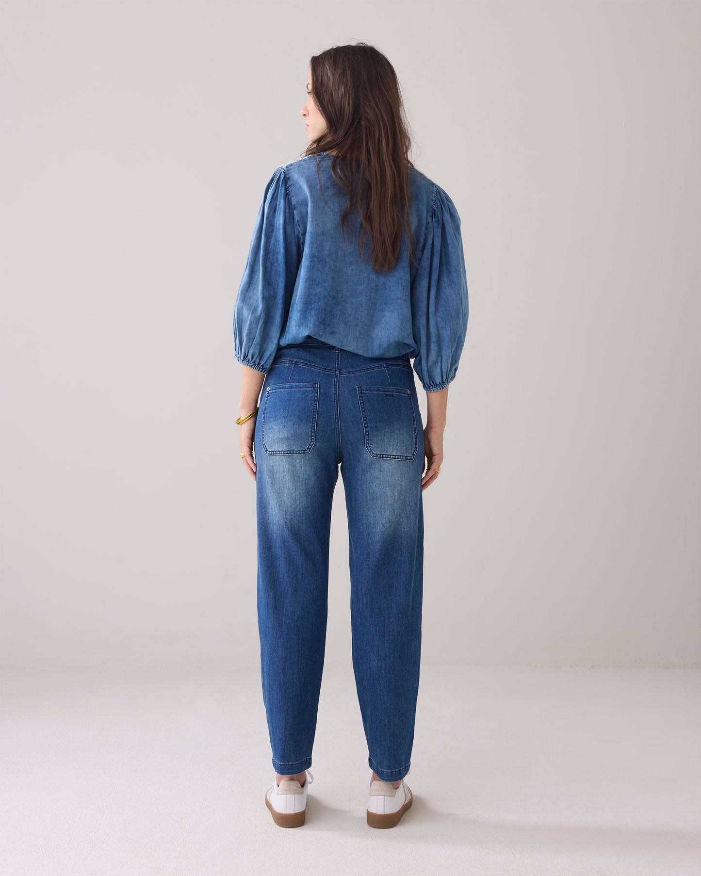 Summum Woman | tapered fit jeans soft fine twill - denim - 4s2740-5153