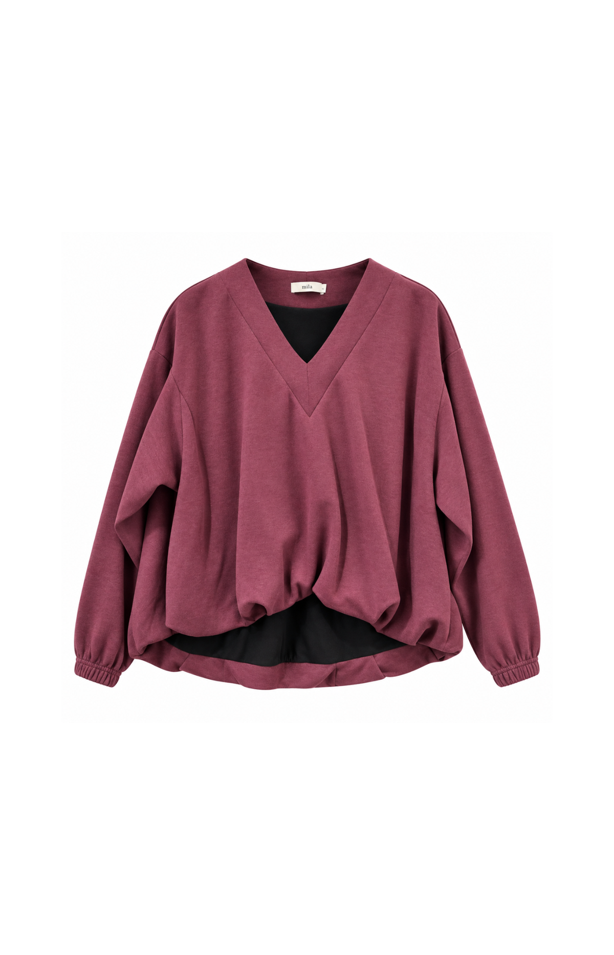 Milla | Hoodie Oversized Draped / Bordeaux