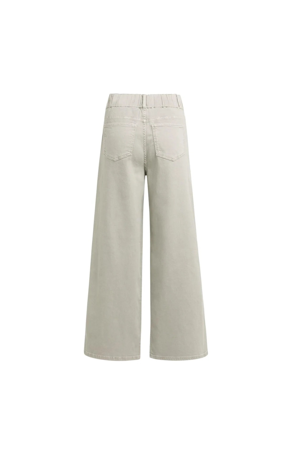 YAYA | Denim broek met wijde pijpen en brede tailleband - Mid Grey Denim