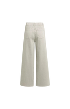 YAYA | Denim broek met wijde pijpen en brede tailleband - Mid Grey Denim