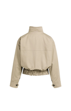 YAYA | Oversized jack met opstaande kraag - Otter Brown