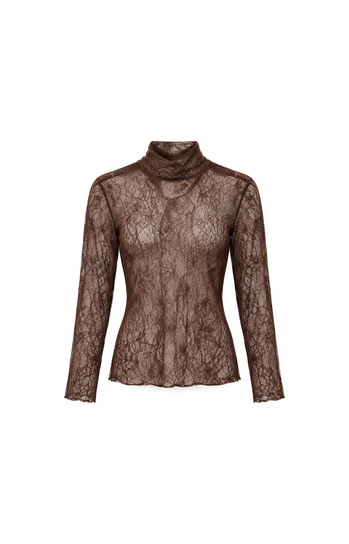 Milla | Blouse Lace Chocolat