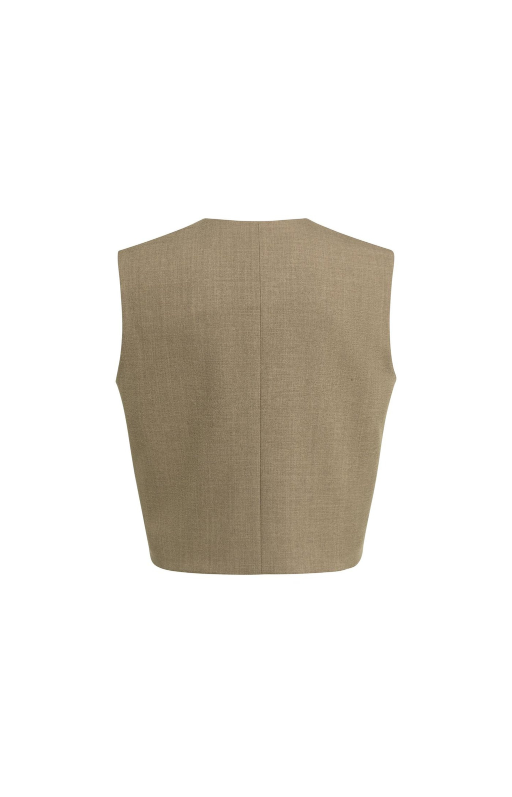 YAYA | Geweven gilet met overslag details en striksluiting - Teak Brown