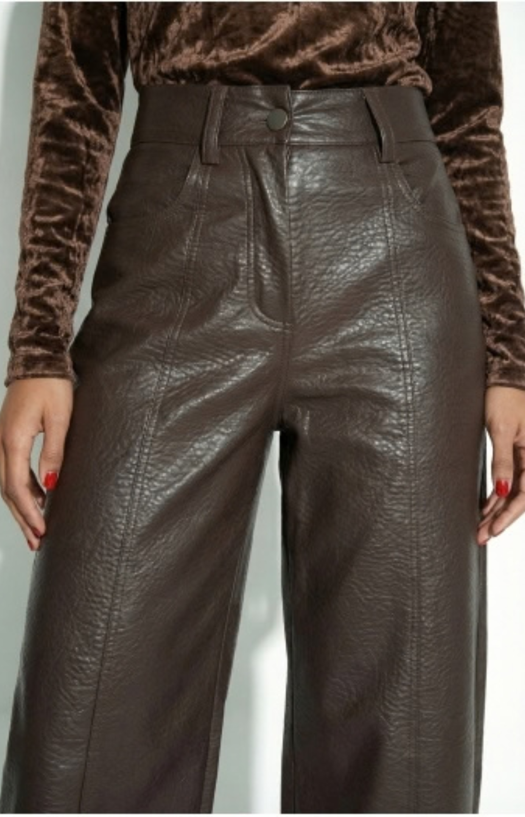 Imprevu | Pantalon Raya leather Brown