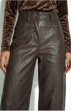 Imprevu | Pantalon Raya leather Brown
