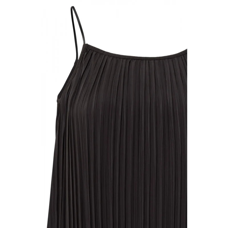 YAYA | Jurk met plissé - Liqorice  Black | 01-609129-406