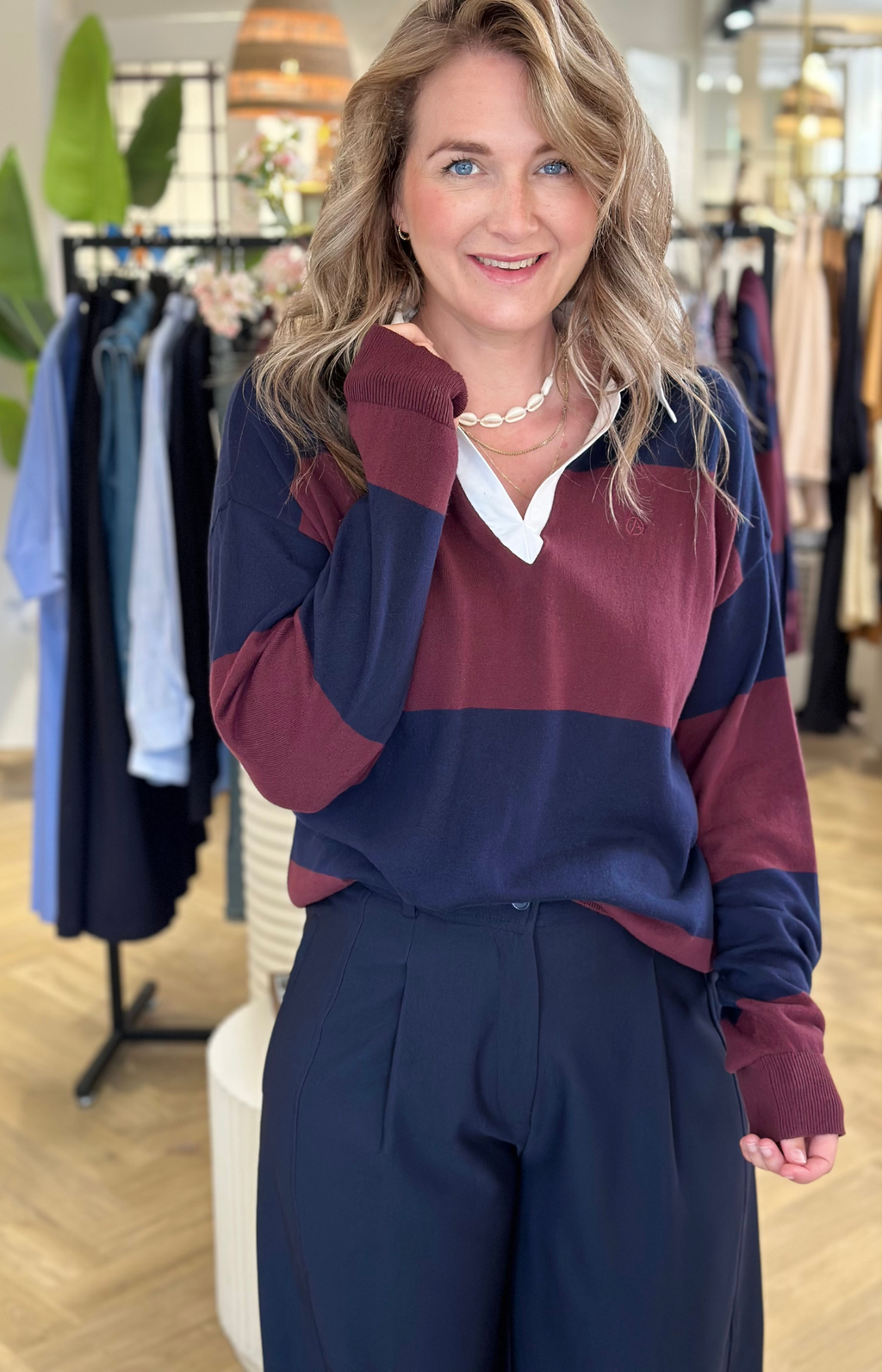 Aimée The Label | Serbia Polo Burgundy/Marine
