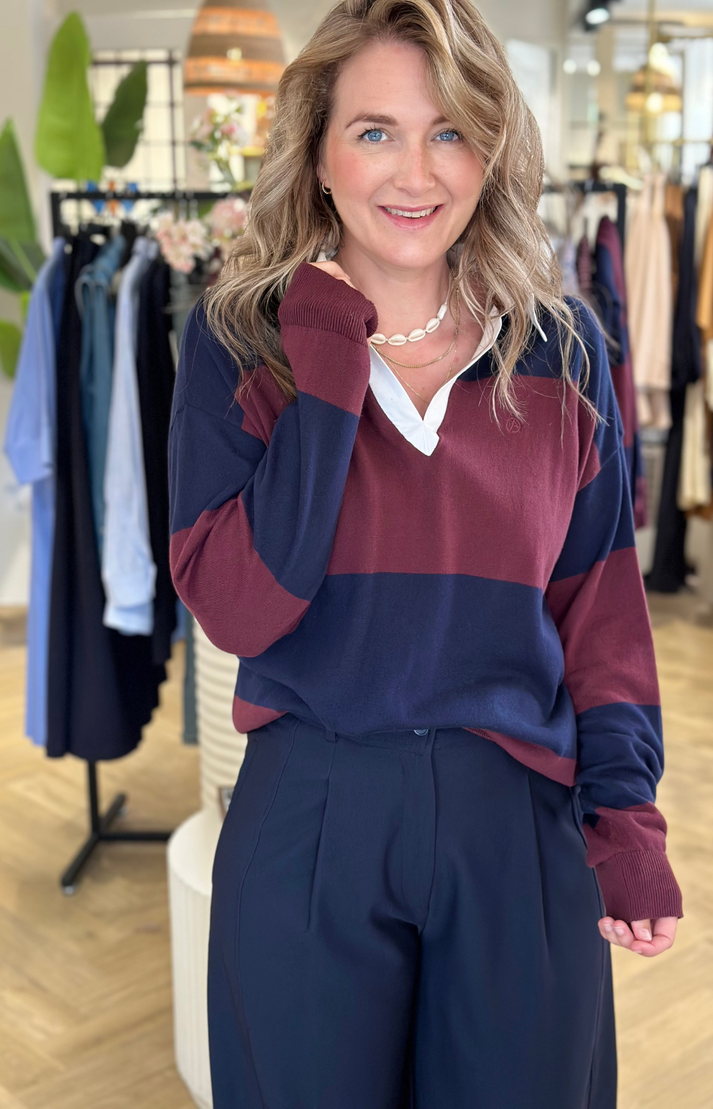 Aimée The Label | Serbia Polo Burgundy/Marine
