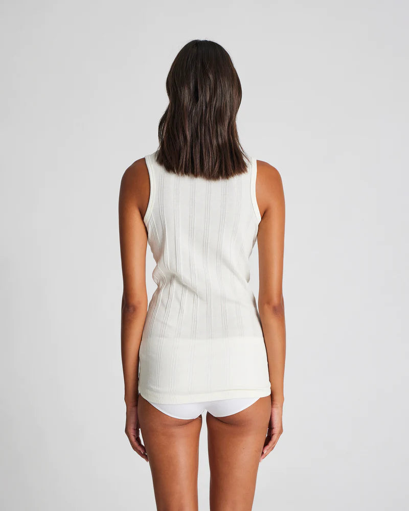 Gai + Lisva | Alberte S'less silk top - off white