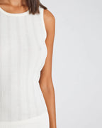 Gai + Lisva | Alberte S'less silk top - off white