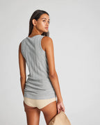 Gai+ Lisva | Alberte S'less silk top light - grey melange
