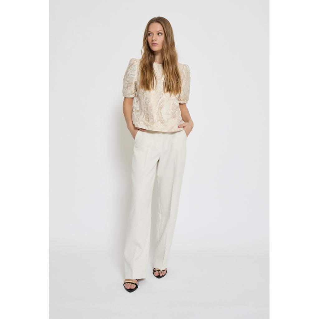 Minus | Alika round neck blouse - medal gold