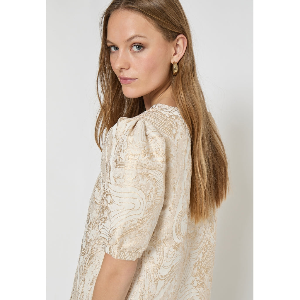 Minus | Alika round neck blouse - medal gold