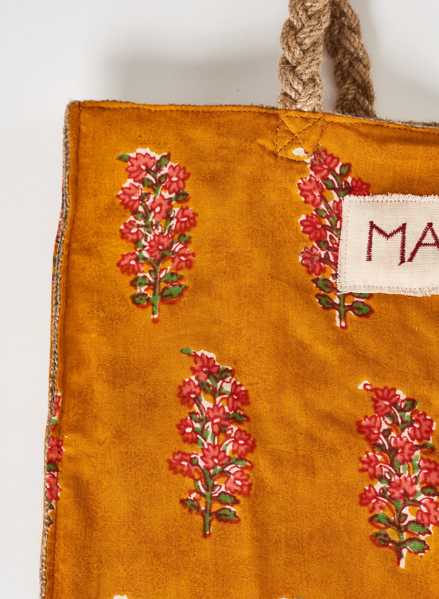 MABE | Bockprint and jute tote - M570501