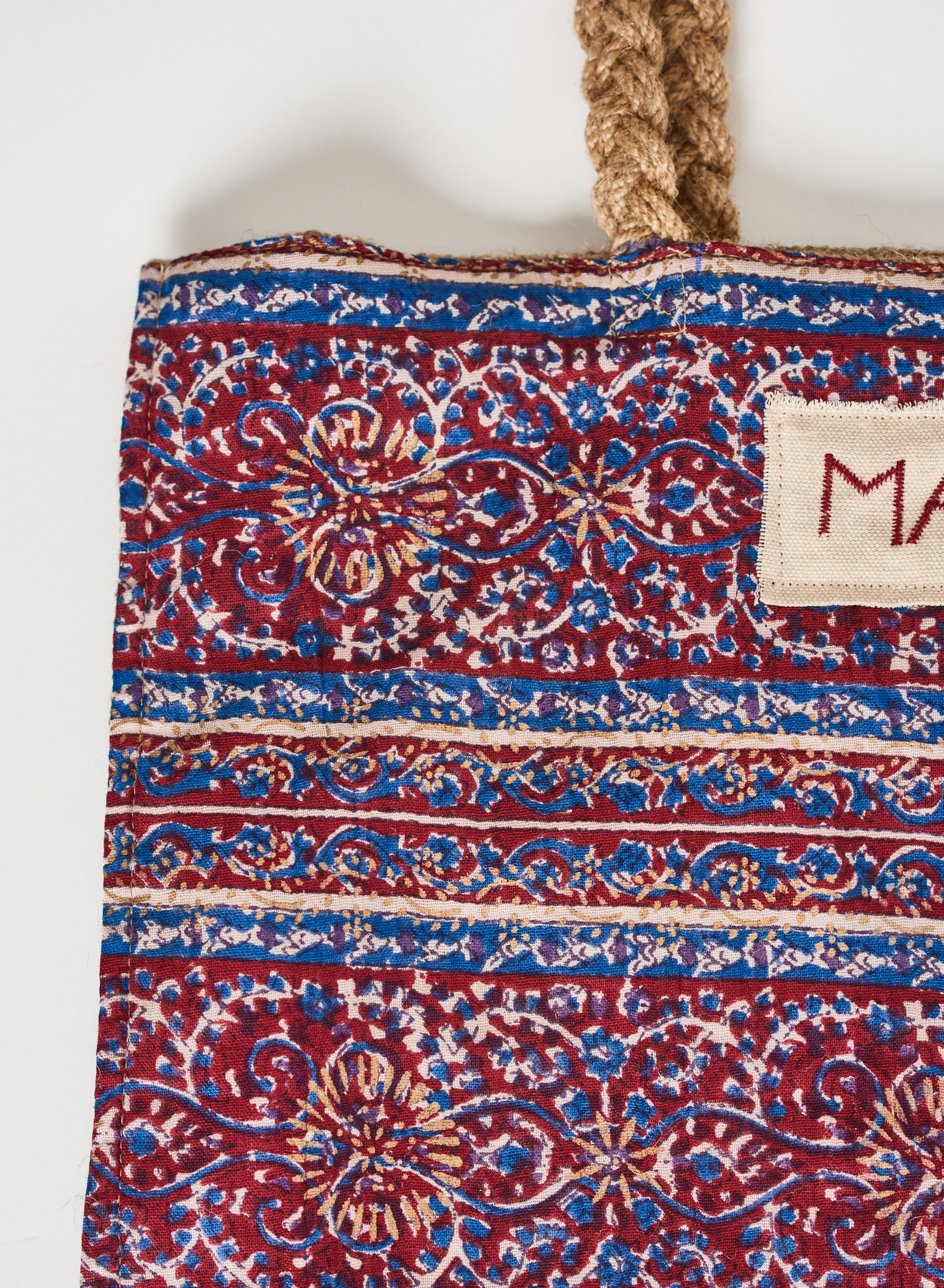 MABE | Bockprint and jute tote - M570501