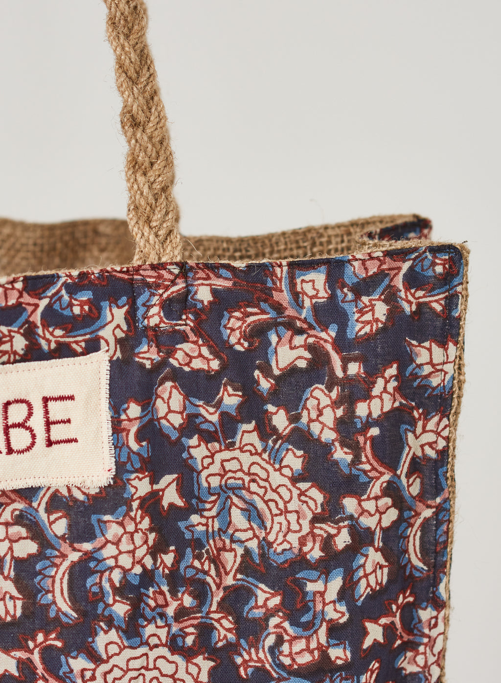 MABE | Bockprint and jute tote - M570501