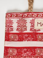 MABE | Bockprint and jute tote - M570501