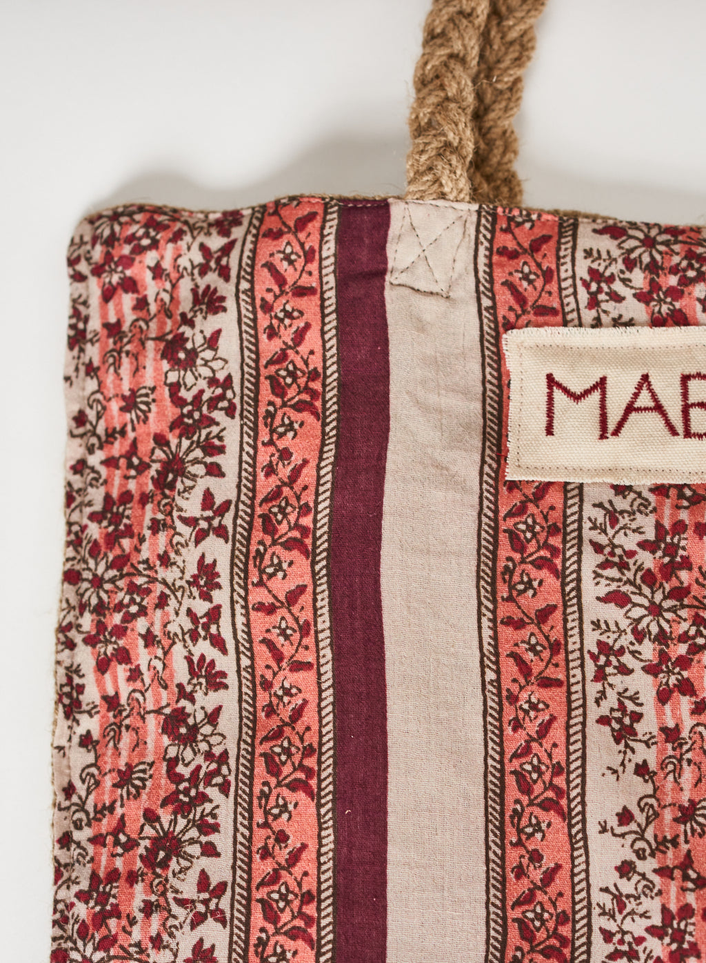 MABE | Bockprint and jute tote - M570501