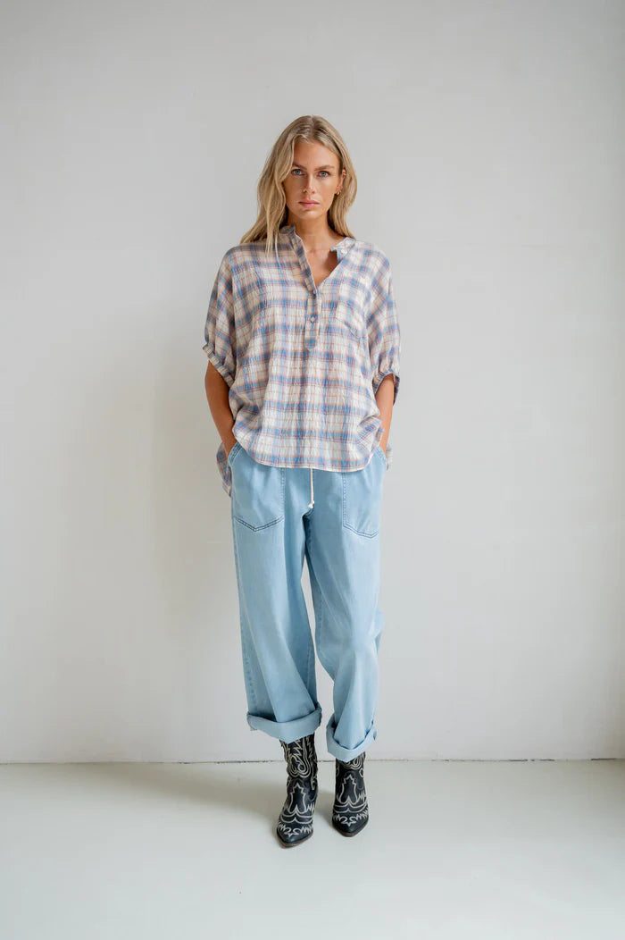 Penn & Ink N.Y | Blouse Blue Check