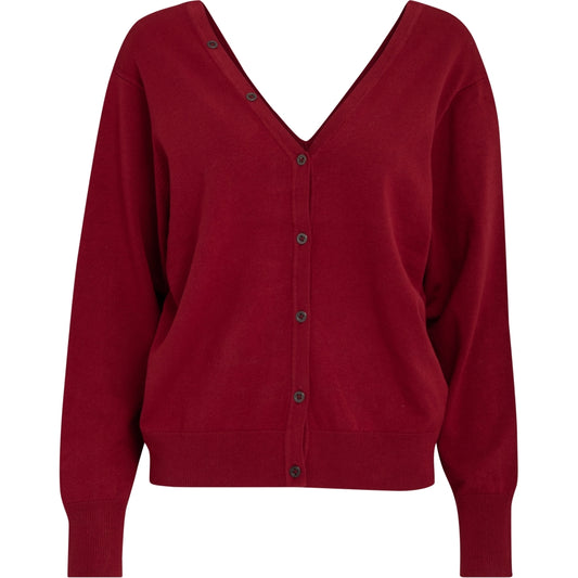 Peppercorn | Bandy v-neck cardigan - Karanda Red - PC7958