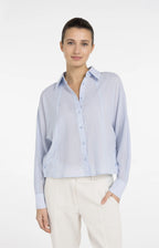 YAYA | Blouse Met Schuine Naden En Knoopdetails Light Blue