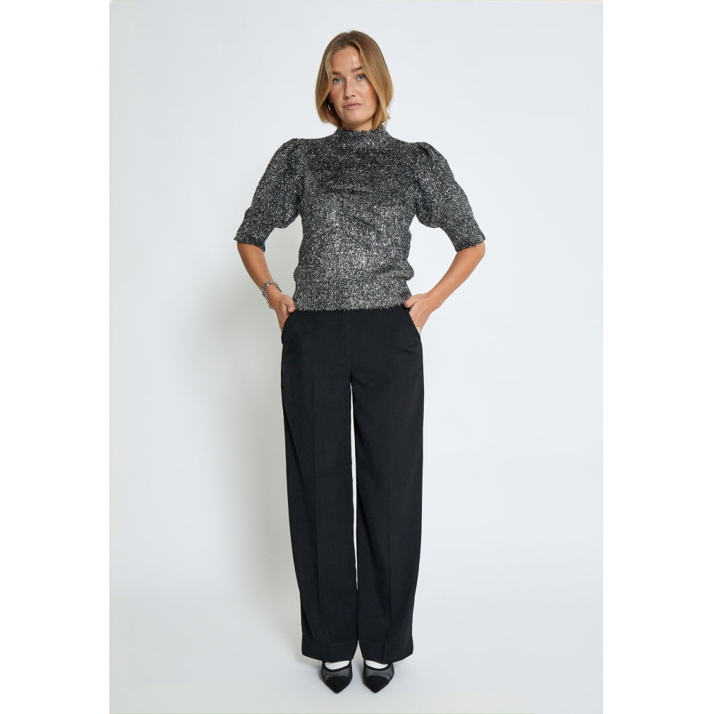 Minus | Britney knit t-shirt - silver - MI6409