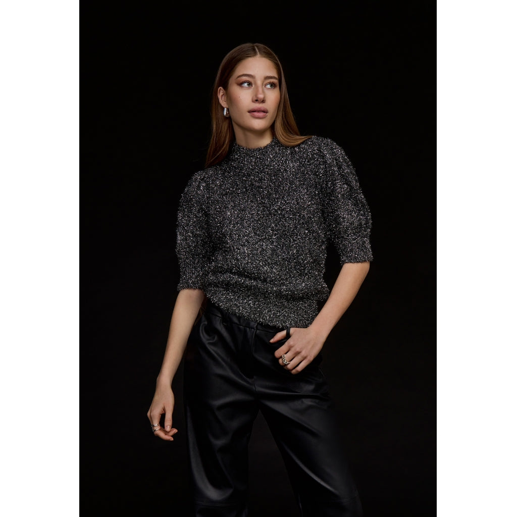 Minus | Britney knit t-shirt - silver - MI6409