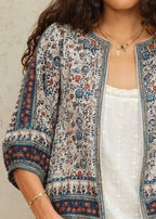 M.A.B.E | Cass Print Jacket Indigo/Rust