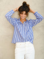 M.A.B.E | Chrissie Top - Blue Stripe -  641672