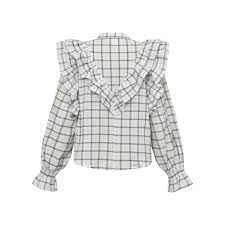 Gossia | CocoGo Shirt  - off-white/black checks - G2262