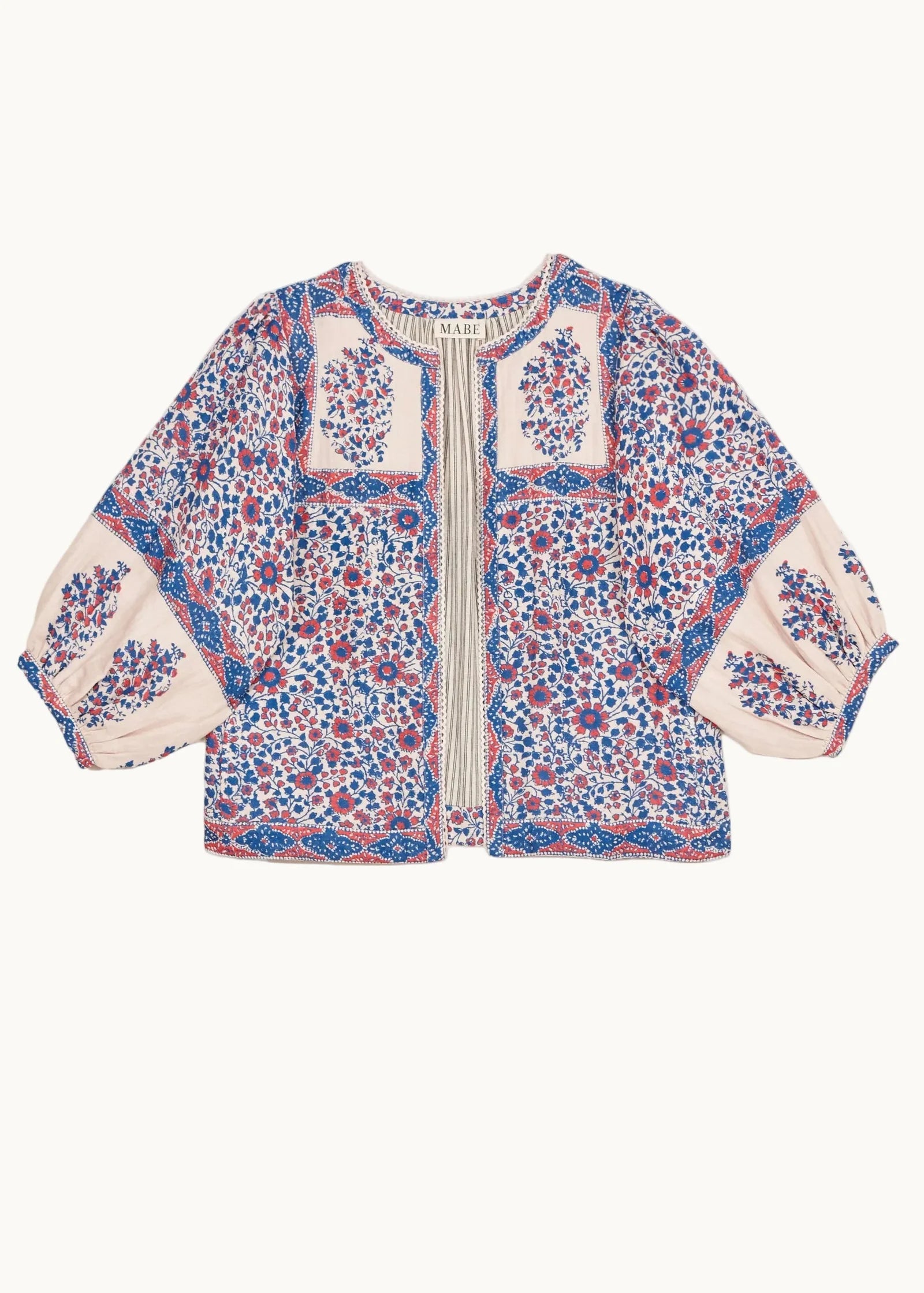 M.A.B.E | Della Print Jacket Blue/Pink