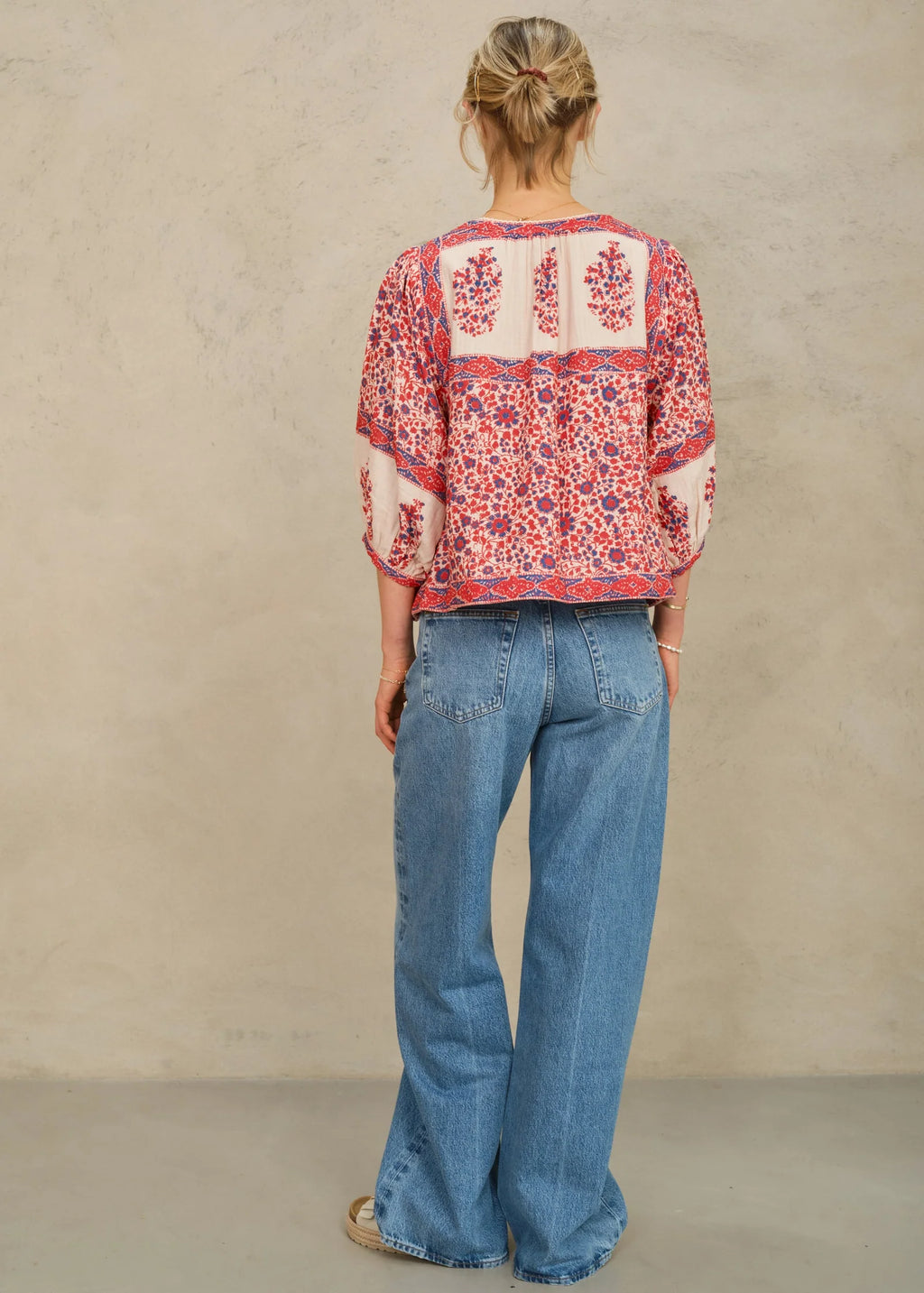 M.A.B.E | Della Print Jacket Red/Navy