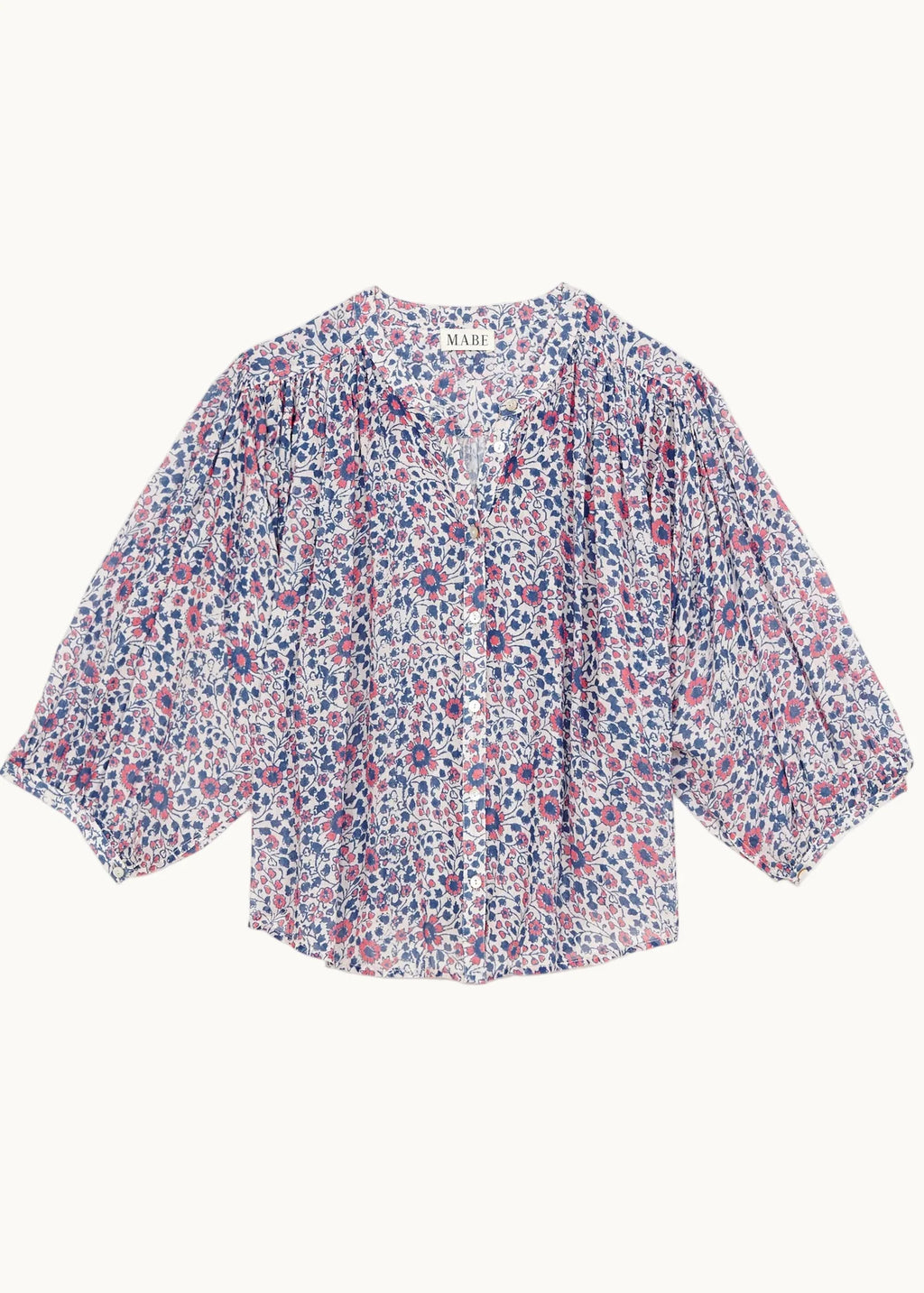 M.A.B.E | Della Print Top Blue/Pink