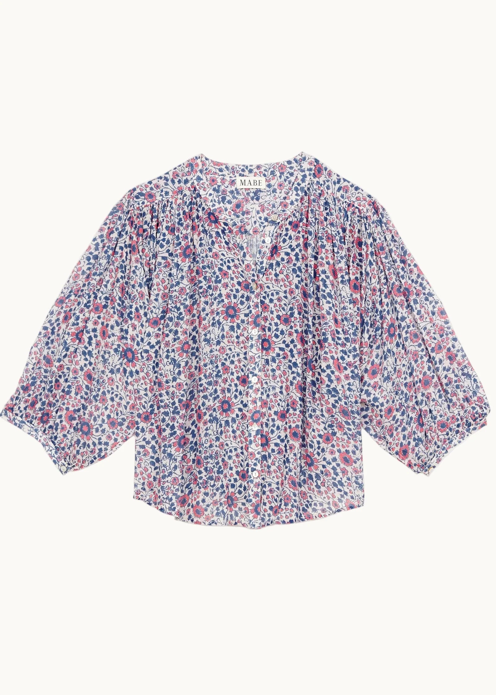 M.A.B.E | Della Print Top Blue/Pink