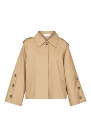 Sisters Point | korte trench coat - Dar-N.short - camel - 18107