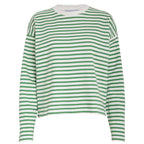 Minus | Denisa Striped Longsleeve T-shirt Greenbriar Stripe