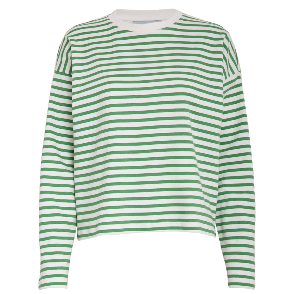 Minus | Denisa Striped Longsleeve T-shirt Greenbriar Stripe